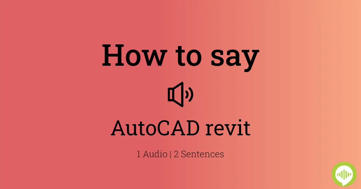 revit pronunciation