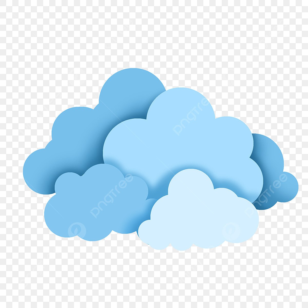 clip art blue clouds