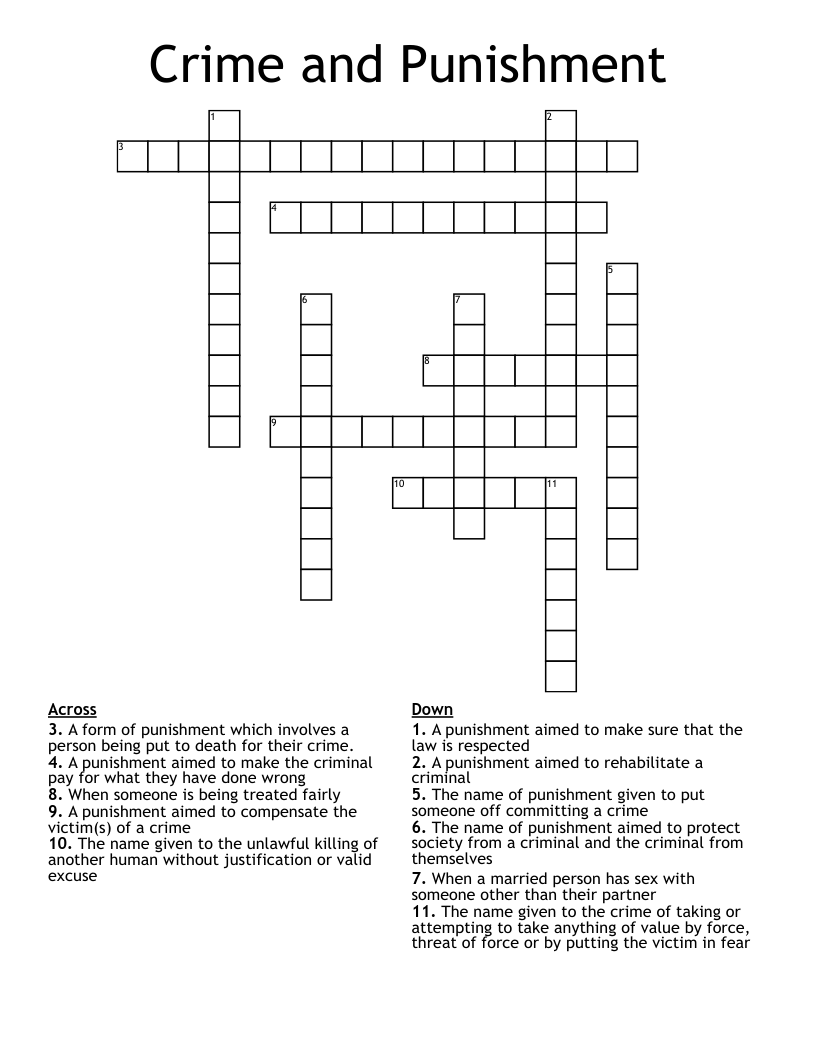 punish crossword