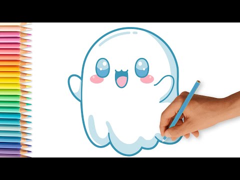 dibujos de fantasmas kawaii