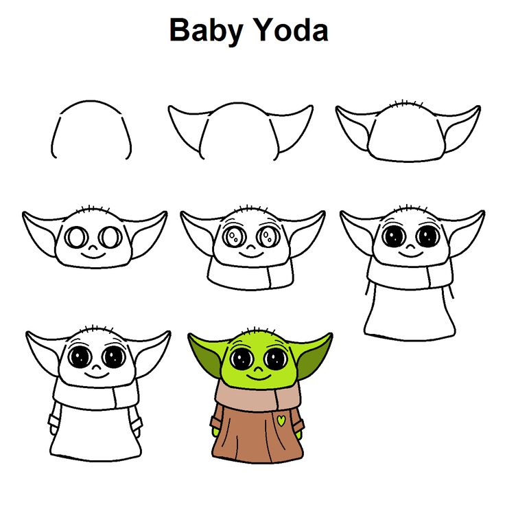 baby yoda drawing