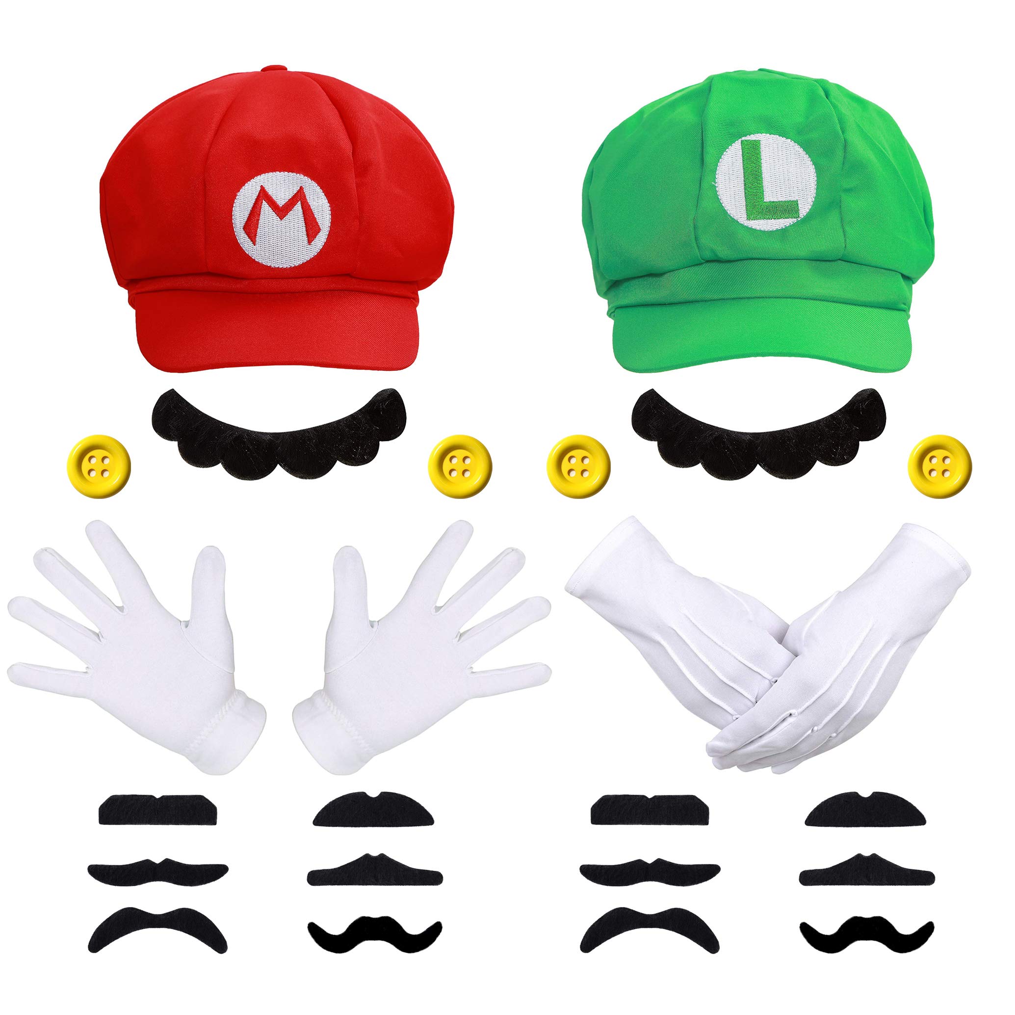 mario and luigi hats