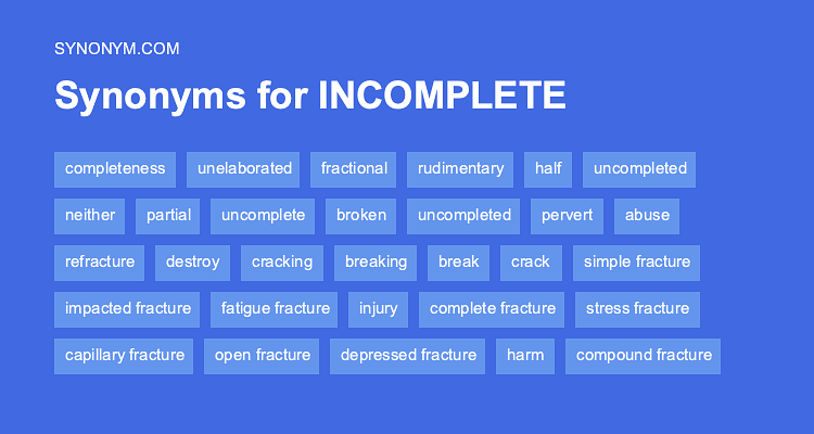 incomplete synonym