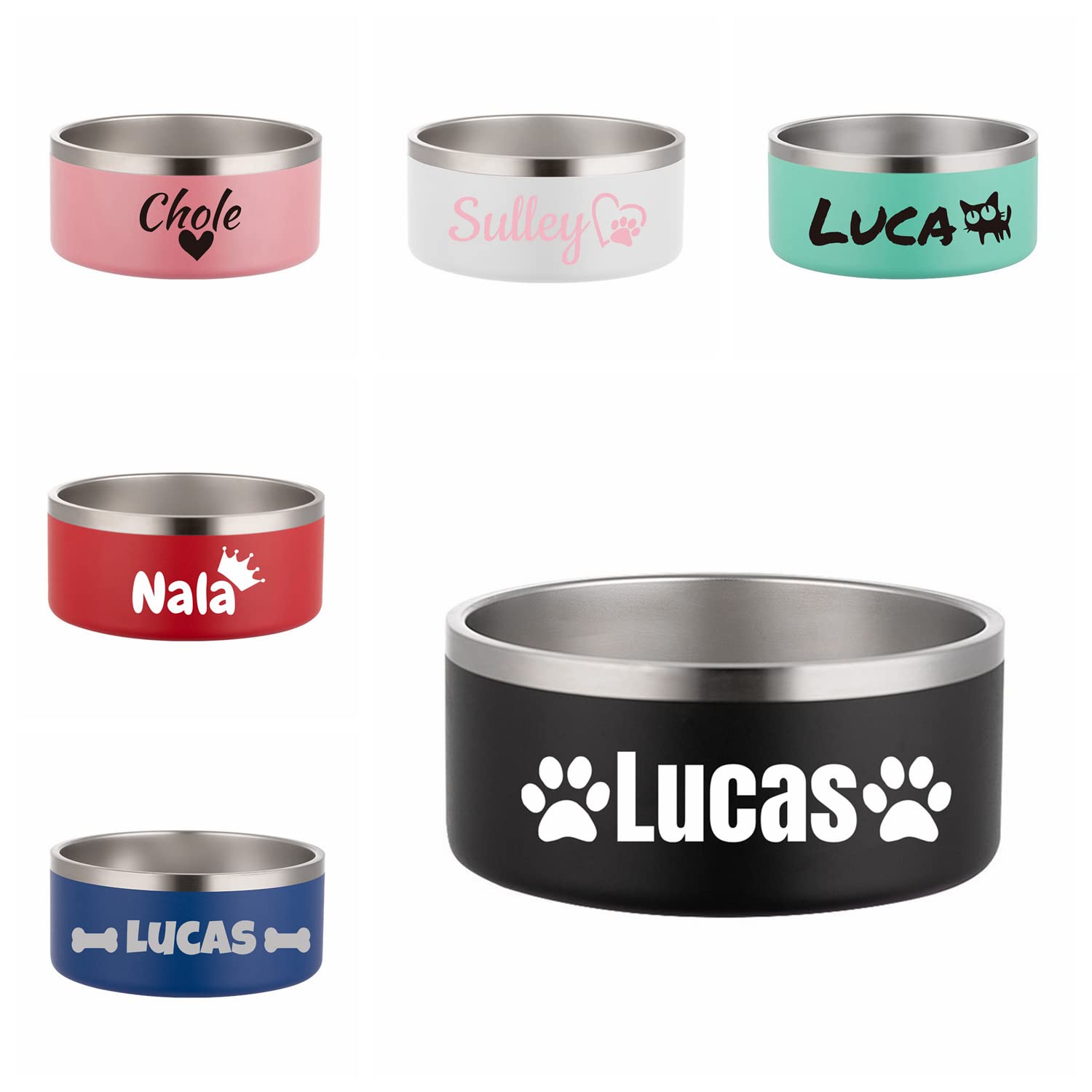 personalized dog bowls stainless steel