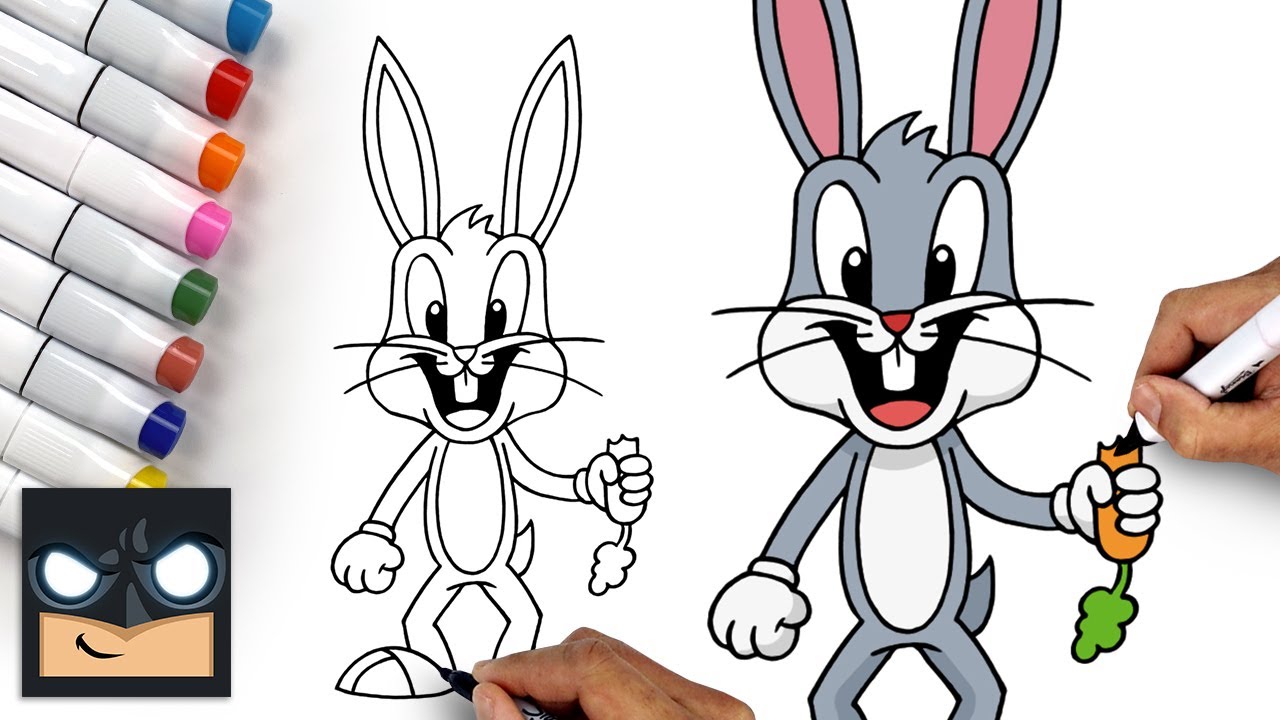 how to draw bugs bunny