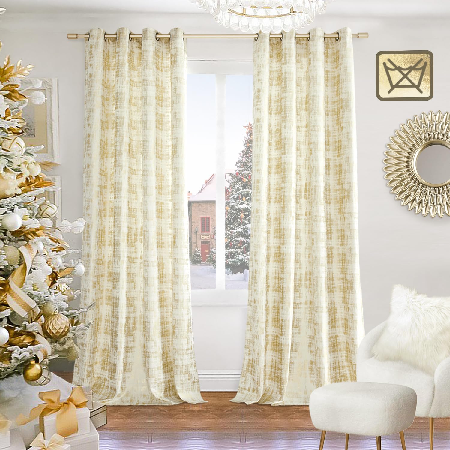 cream and gold curtains