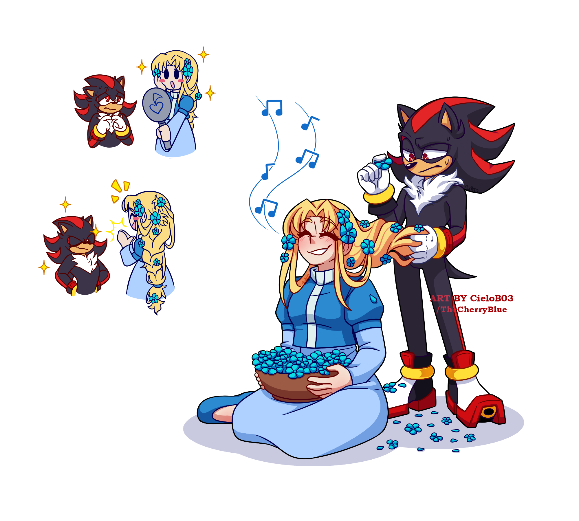 maria and shadow the hedgehog