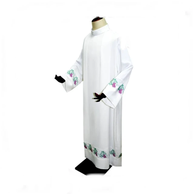 long white linen vestment