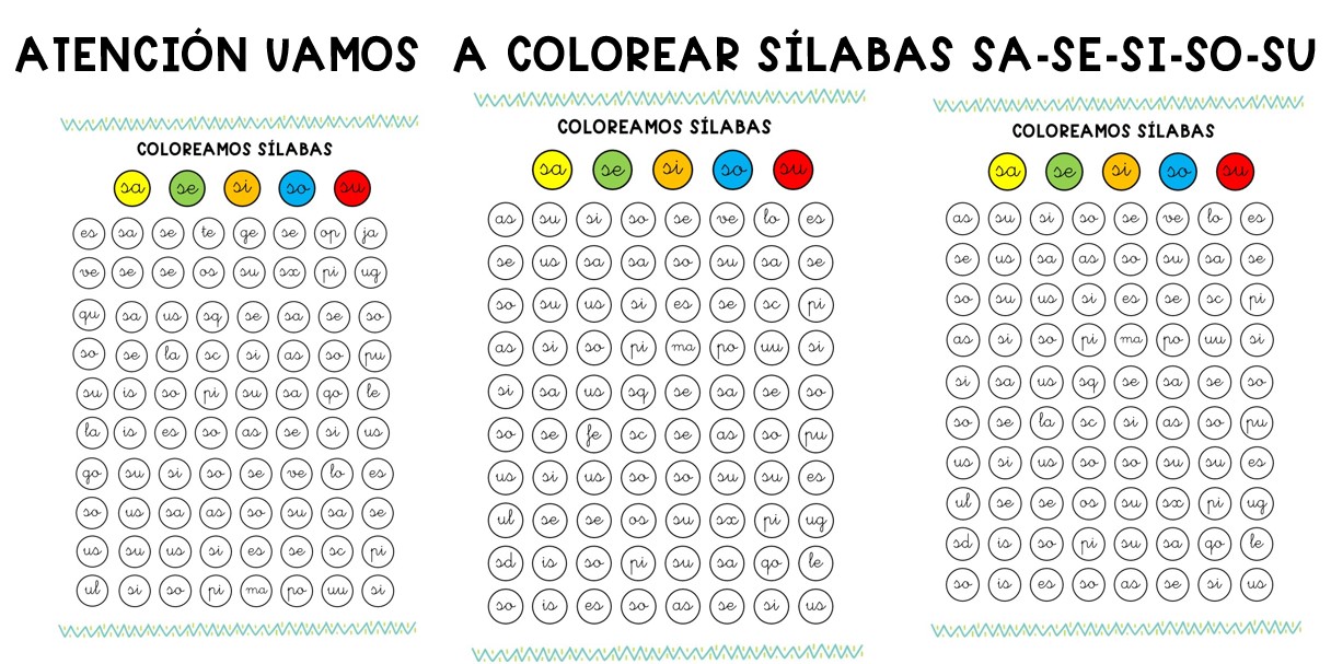 silabas sa se si so su actividades