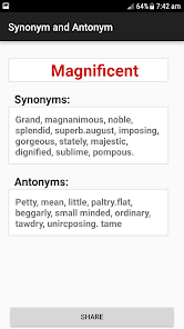 magnificent synonym and antonym