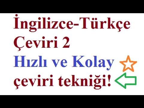 ingilizce yi türkçe ye çevir