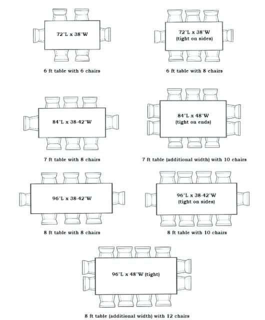 8 person dining room table dimensions