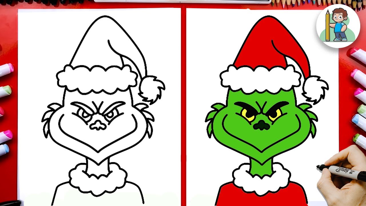 drawing the grinch step by step