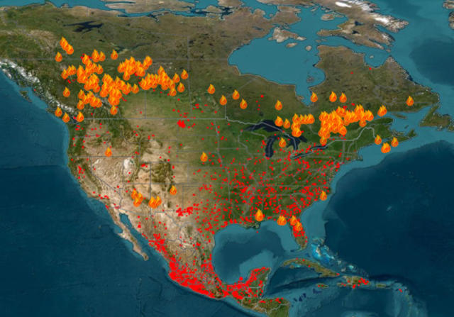 fire map north america