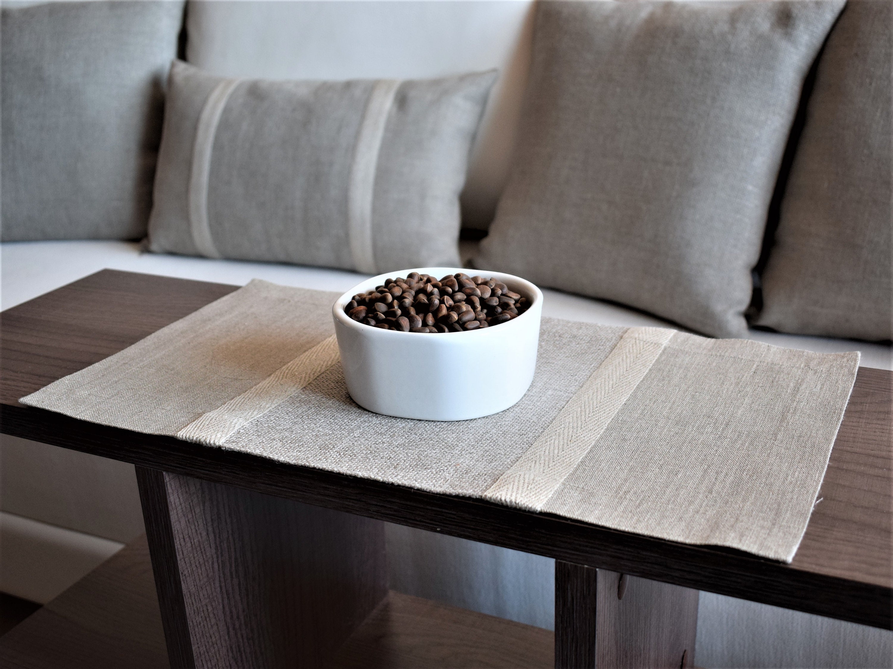 coffee table with runner