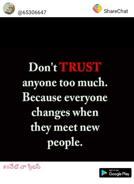 don t trust anyone whatsapp dp