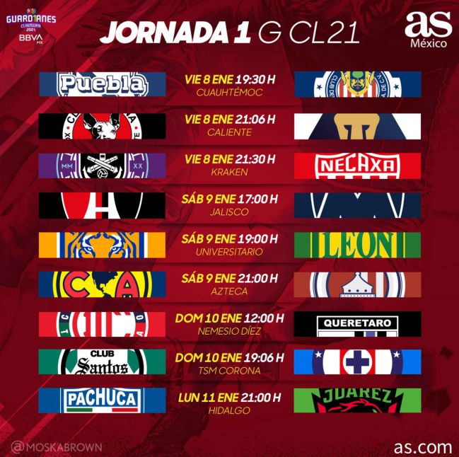 calendario futbol mexicano 2021