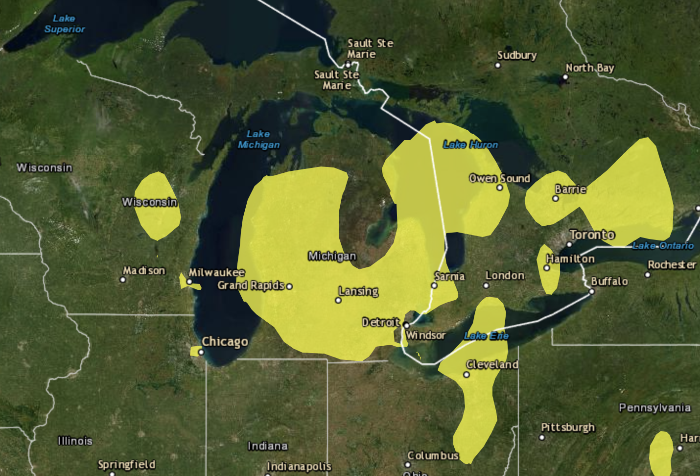 aqi michigan map