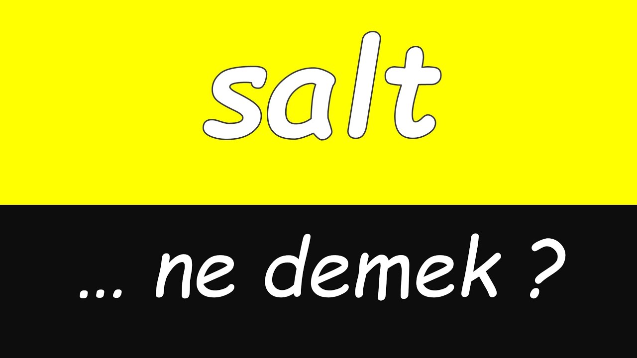 salt ne demek