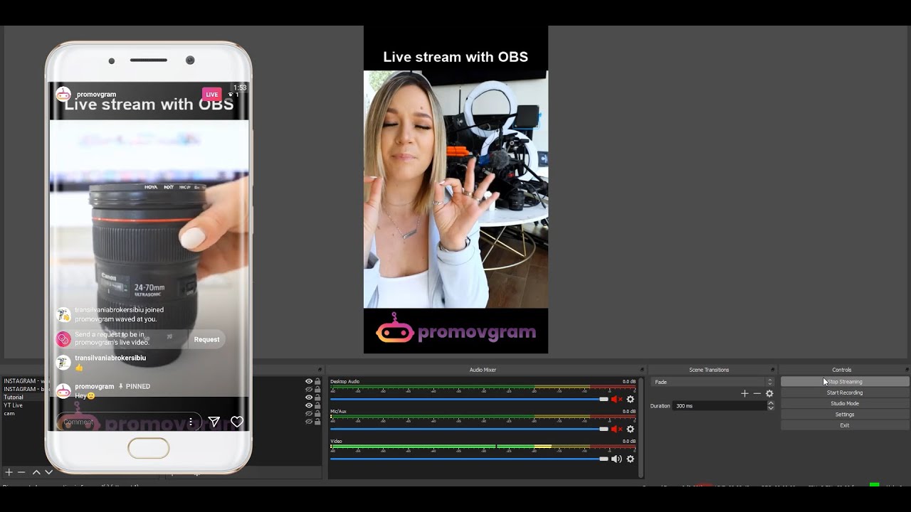 instagram live stream obs