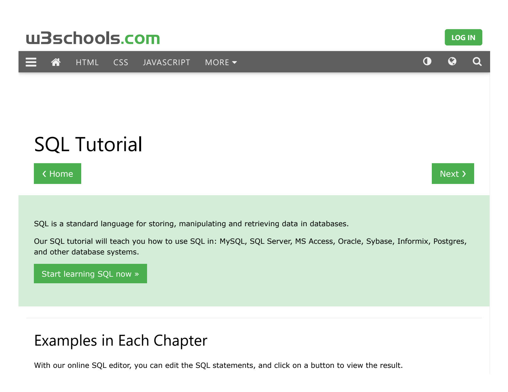 sql w3 schools