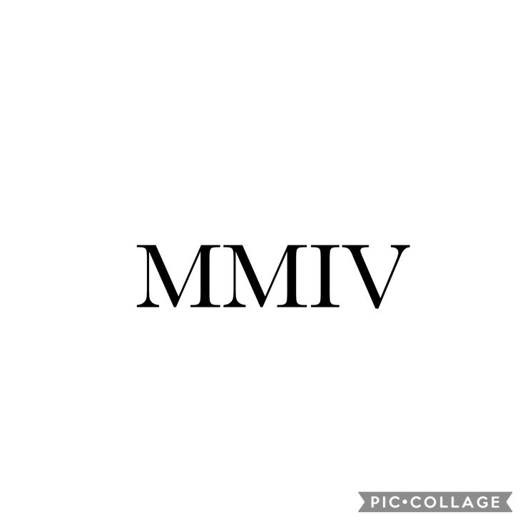 mmiv roman numerals