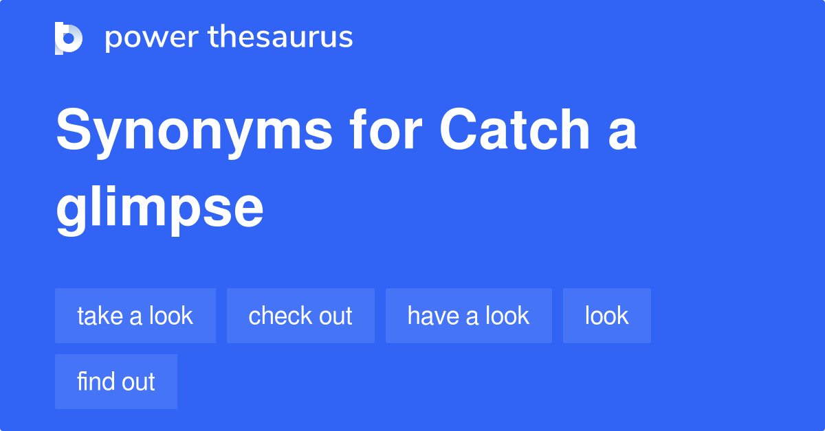 glimpse thesaurus