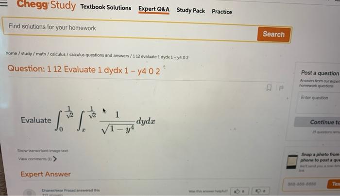 chegg math expert