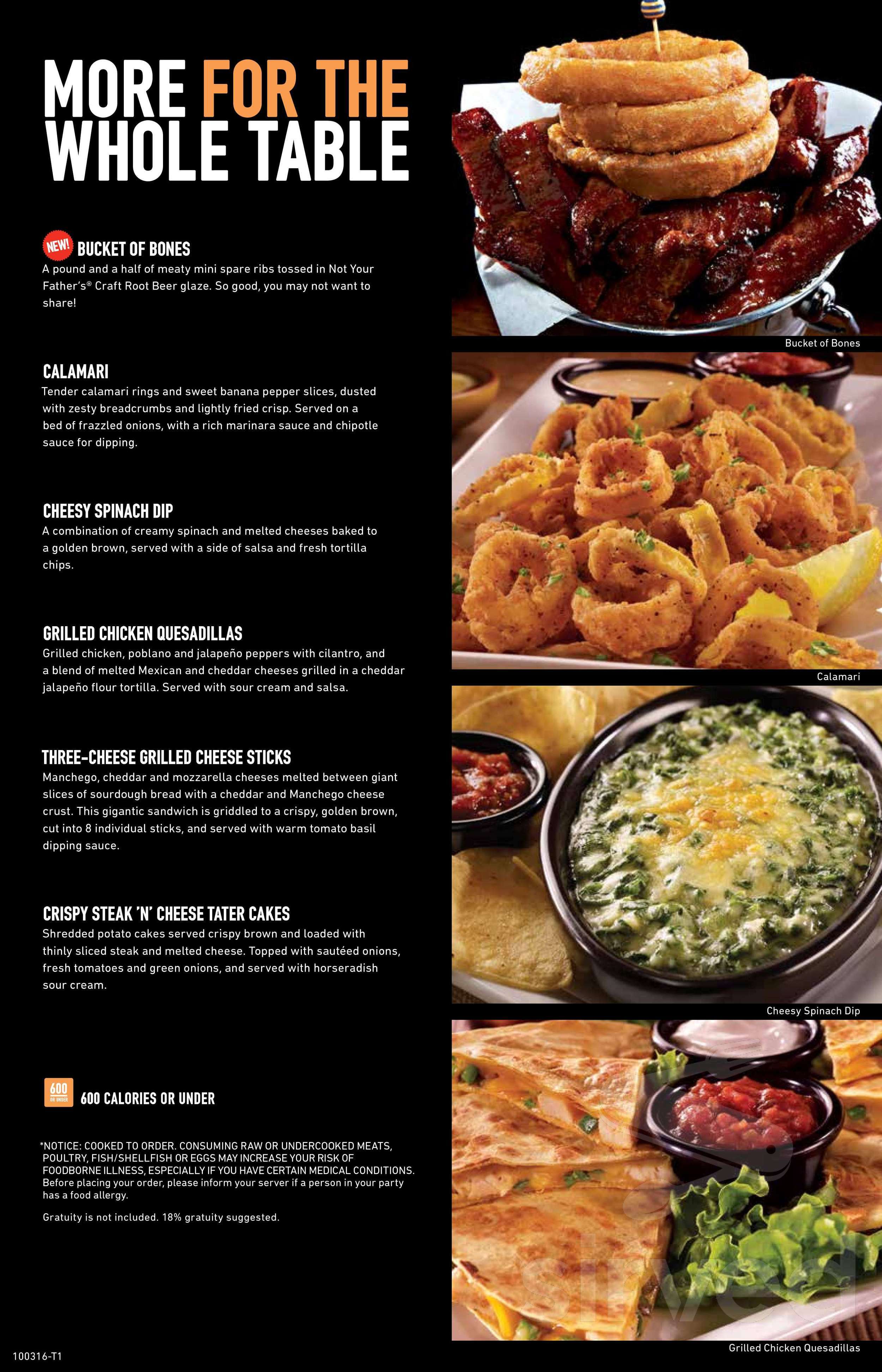 dave and busters menu oakville