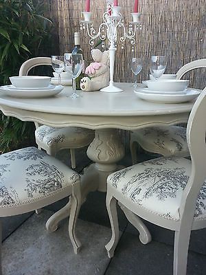 dining table and chairs shabby chic