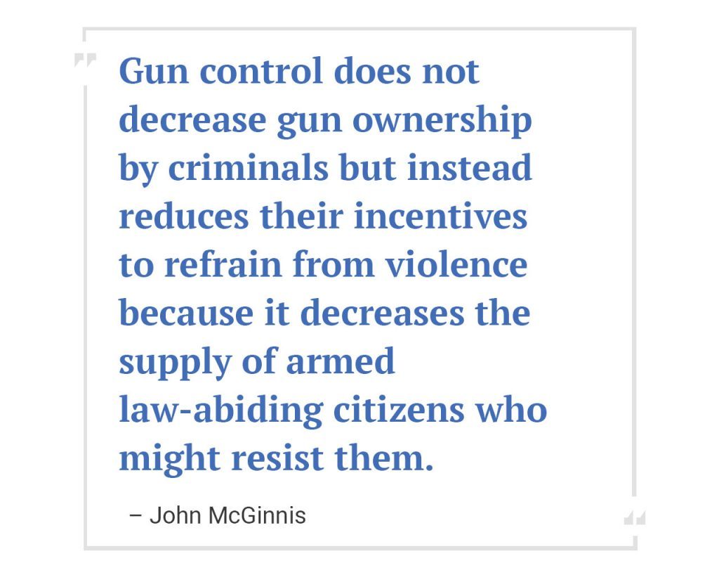 thesis statement for gun control