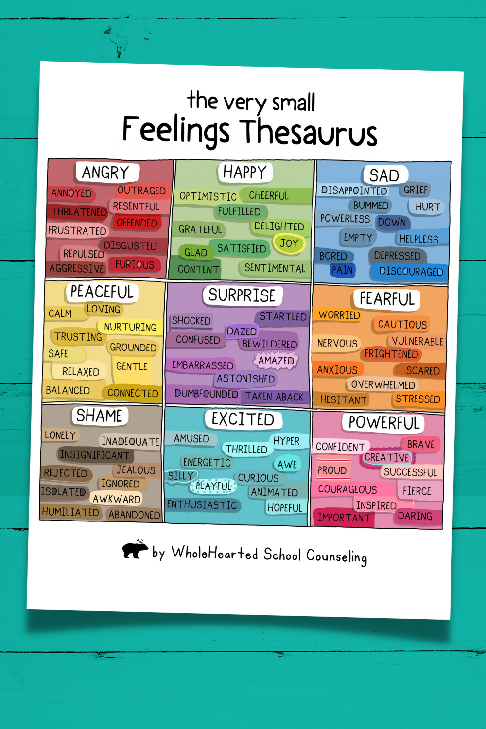 feelings thesaurus