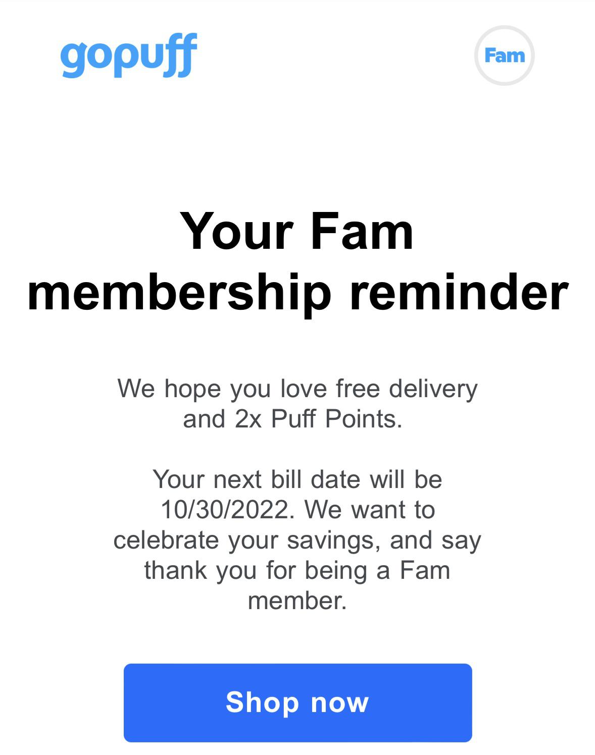 gopuff membership