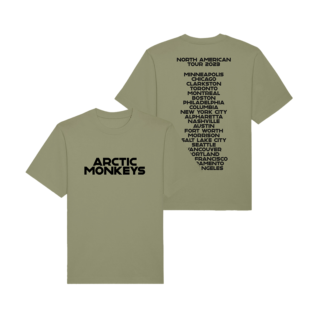 arctic monkeys tour t shirt 2023