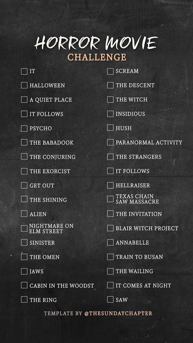 horror movies list