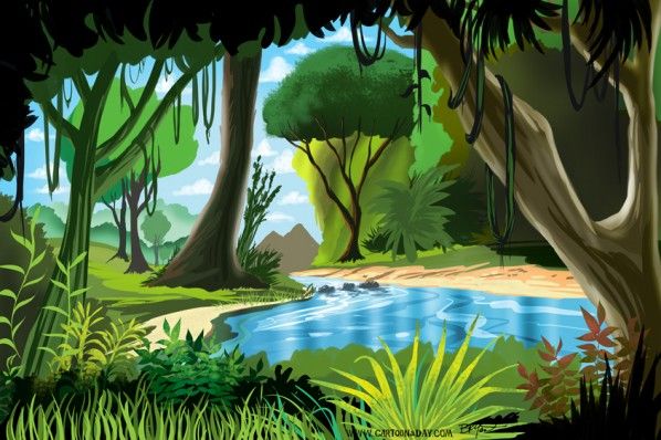 cartoon jungle background hd