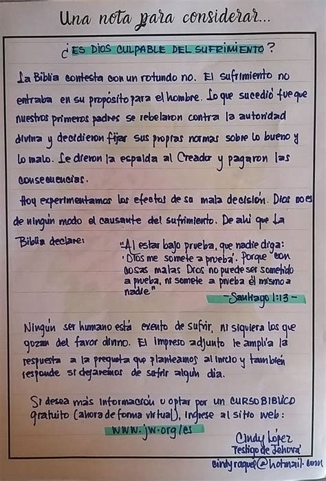 cartas de testigos de jehová