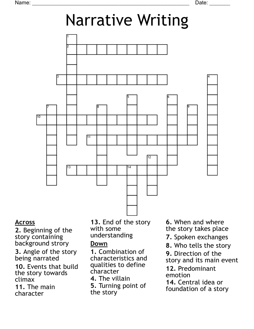 story crossword clue