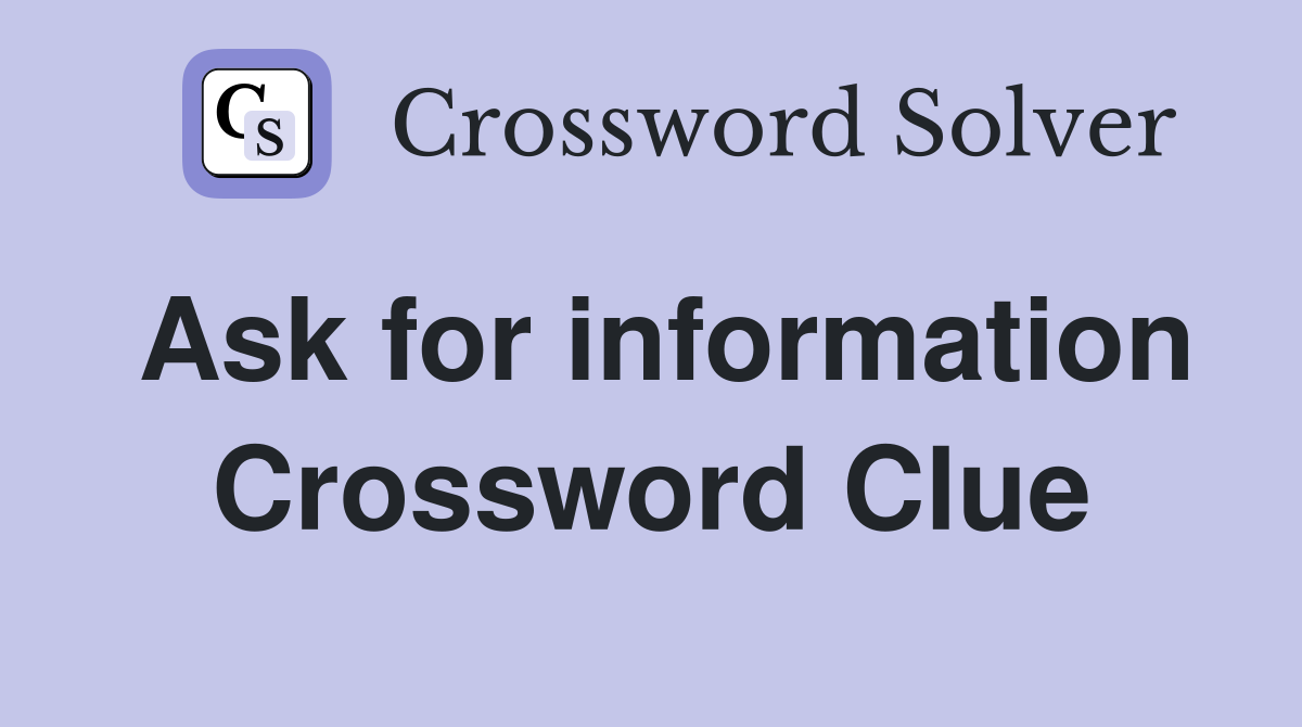 latest info crossword clue