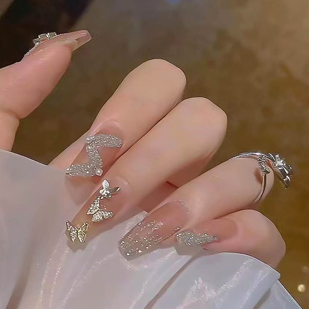 sparkly acrylic nails