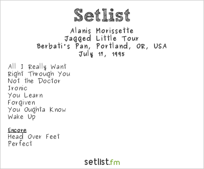 alanis morissette setlist