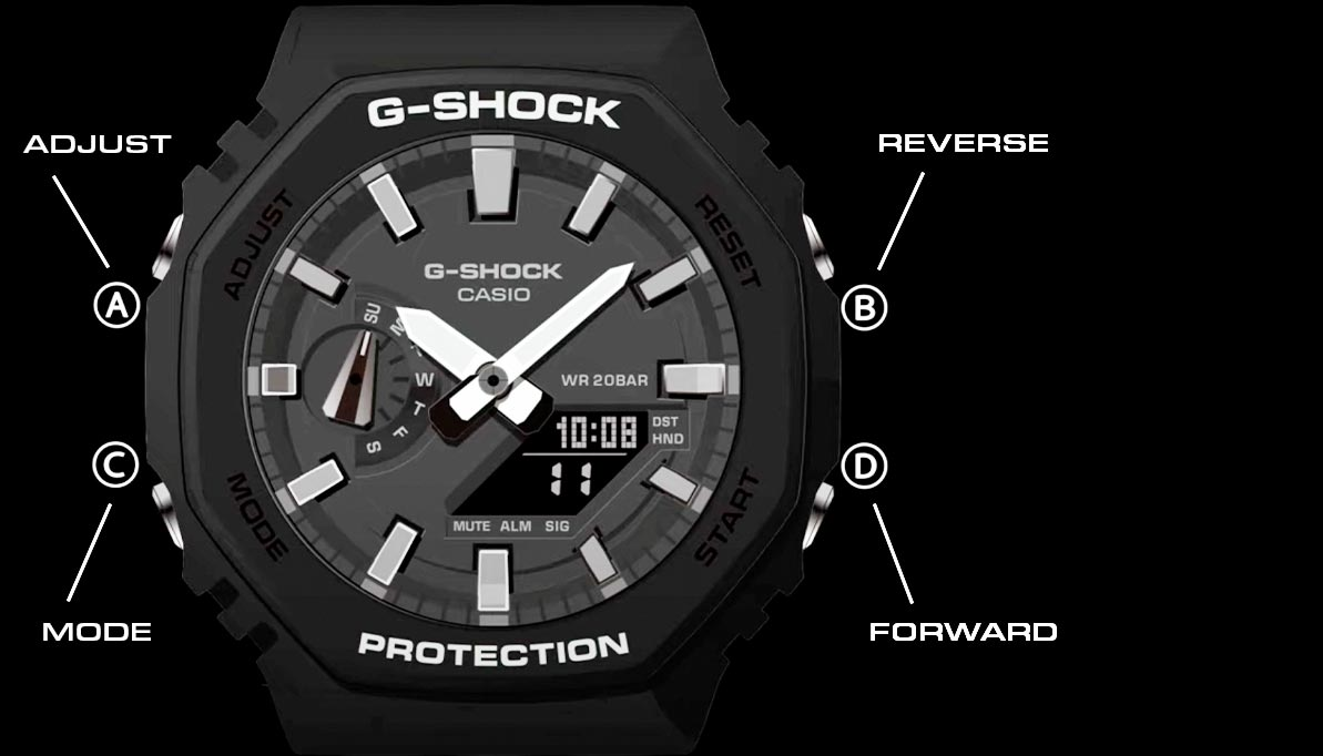 how to set a g shock watch