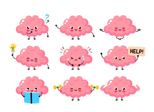 cute brain clipart