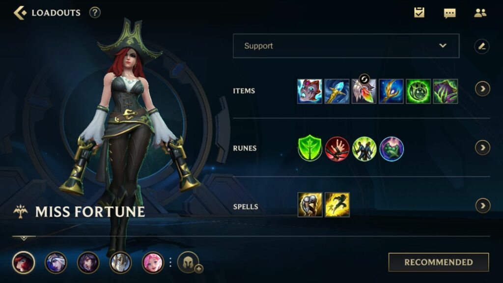 support for miss fortune