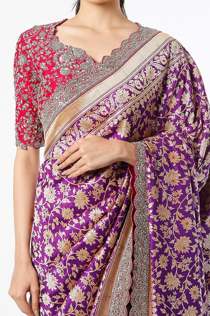 jayanti reddy purple saree