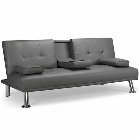 futon couch with cup holders