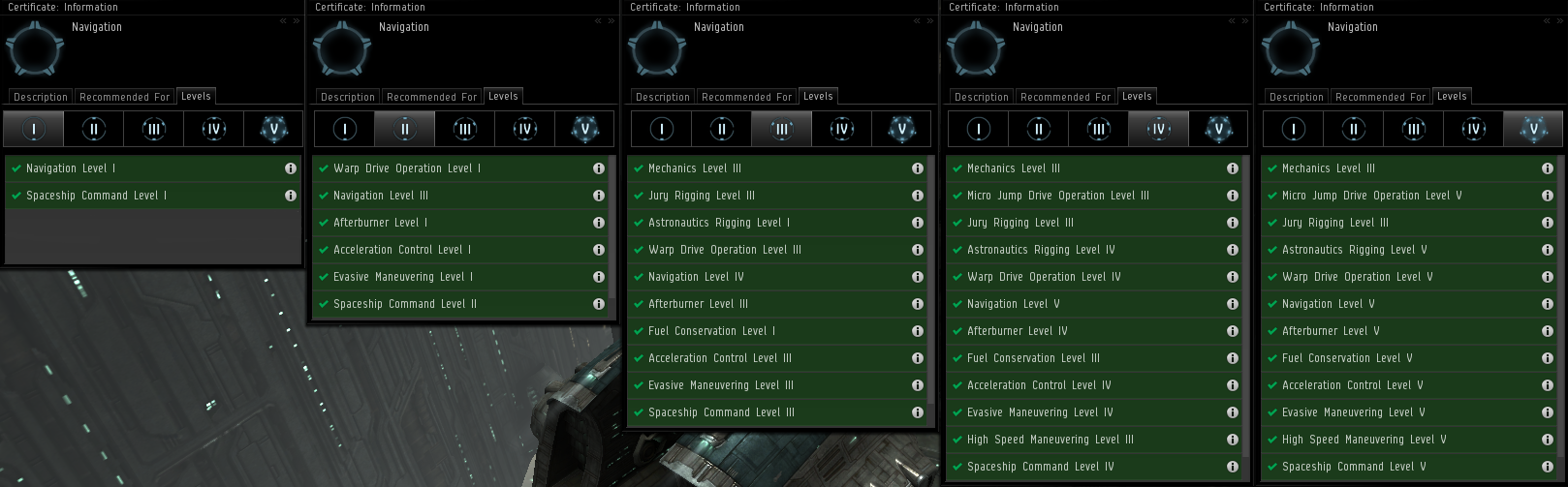 eve online ship mastery