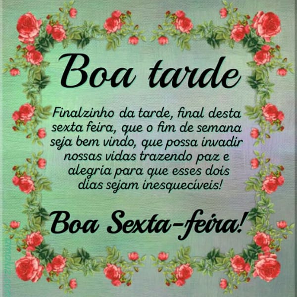 boa tarde sexta feira abençoada