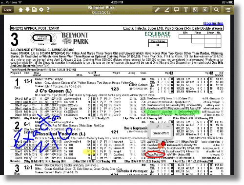 equibase summary results