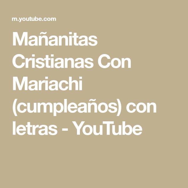 las mañanitas cristianas